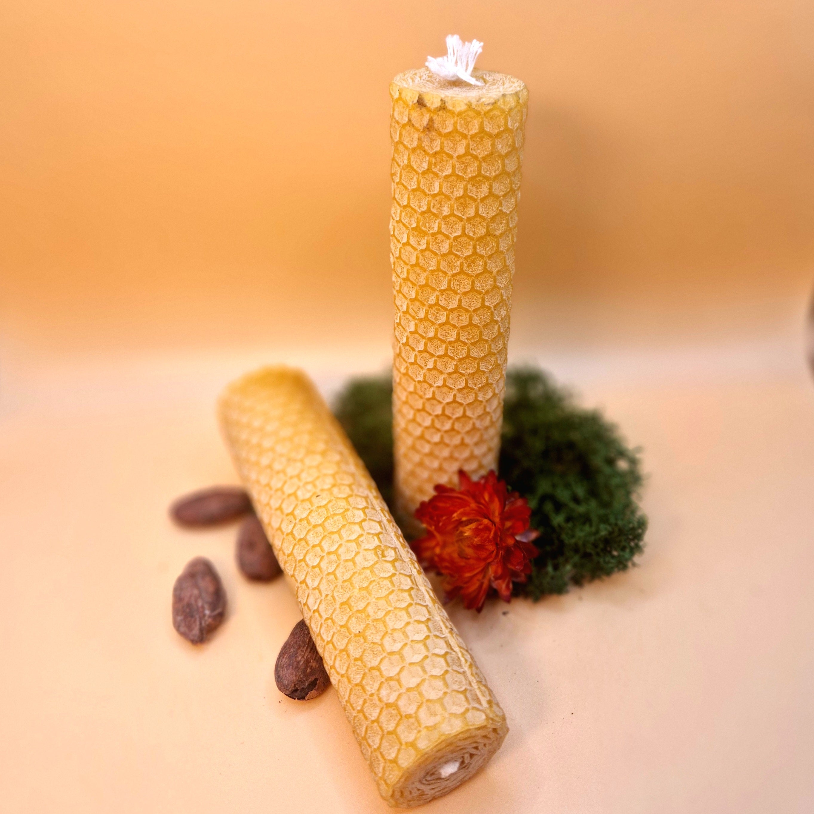 Bougies artisanales à la cire d'abeille